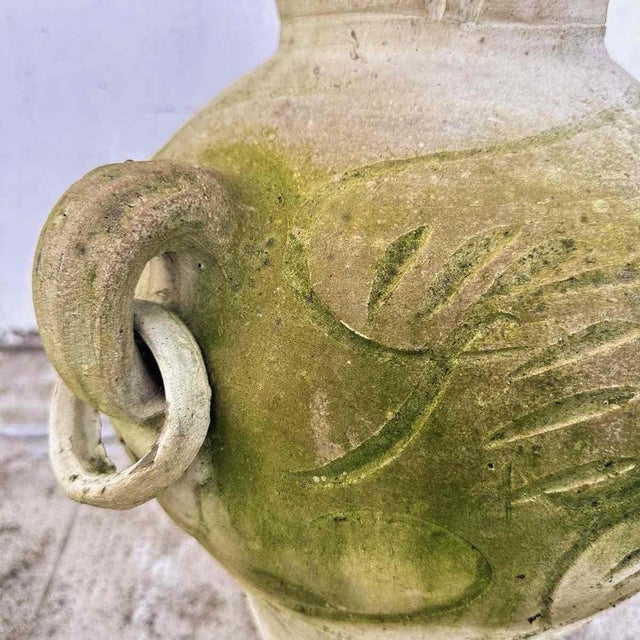 Plant pot decorated by hand with unique details, a piece of craftsmanship Height: 52 Width: 38 Depth: 38 Diameter: 23 This...