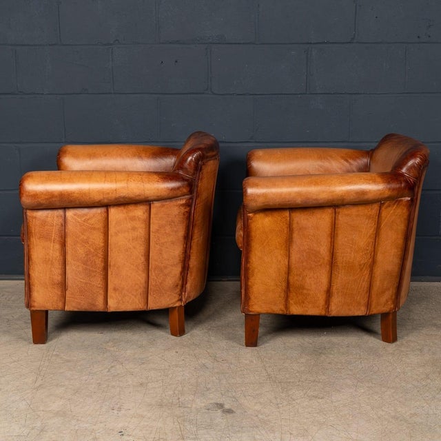 Vintage English Camford Leather Tub Chairs by John Lewis, 1980s, Set of 2 For Sale - Image 4 of 18