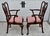 Antique Mahogany Chairs Queen Anne Style Burl Wood Armchairs Pair For Sale In Philadelphia - Image 6 of 13
