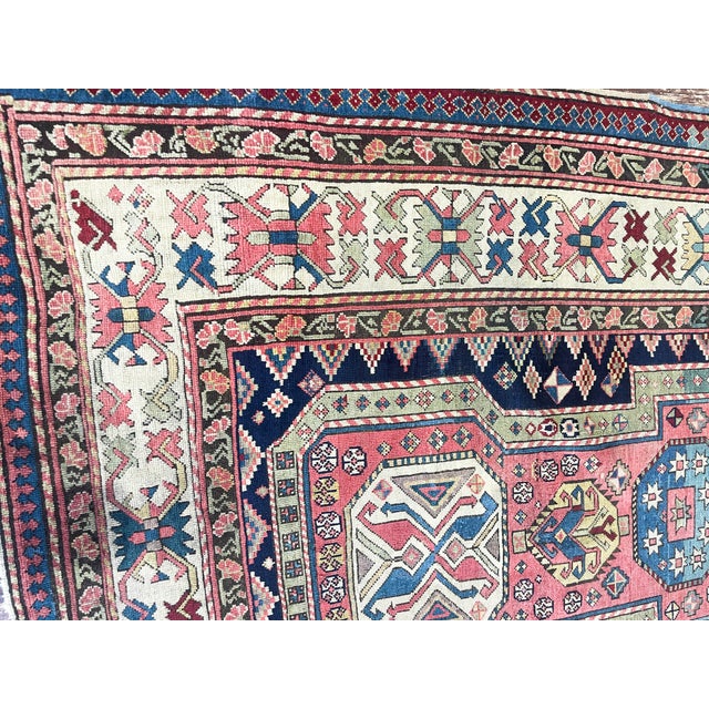 Mid 19th Century Antique Caucasian Seychour Rug, 4'6" × 10'4" For Sale - Image 5 of 10