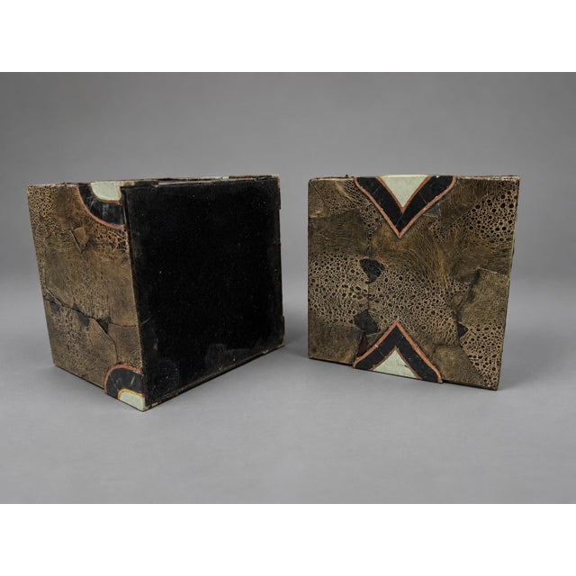 Unusual R&y Augousti Python & Mixed Stone Covered Box, Karl Springer Style For Sale - Image 11 of 11