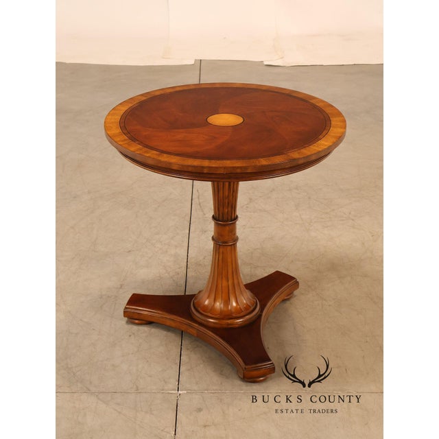 Ethan Allen Townhouse Collection Round Pedestal Side Table For Sale - Image 12 of 18