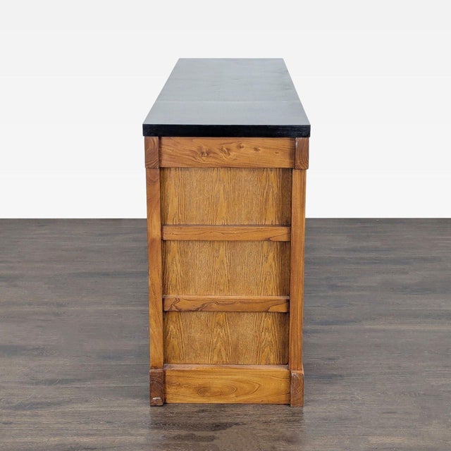 Early 20th Century Antique Japanese Tansu With Granite Top For Sale - Image 5 of 11