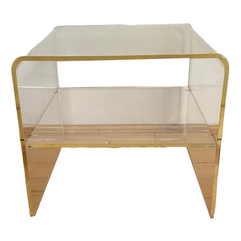 Acrylic Glass Auxiliary Table, 1970s For Sale