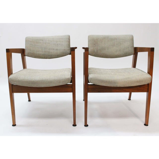 Gunlocke Mid-Century Modern Walnut Dining Chairs- Set of 6 ...