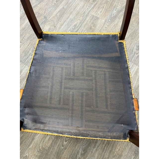 Vintage Mid Century Modern MCM Needlepoint Armchairs - Pair For Sale - Image 12 of 13