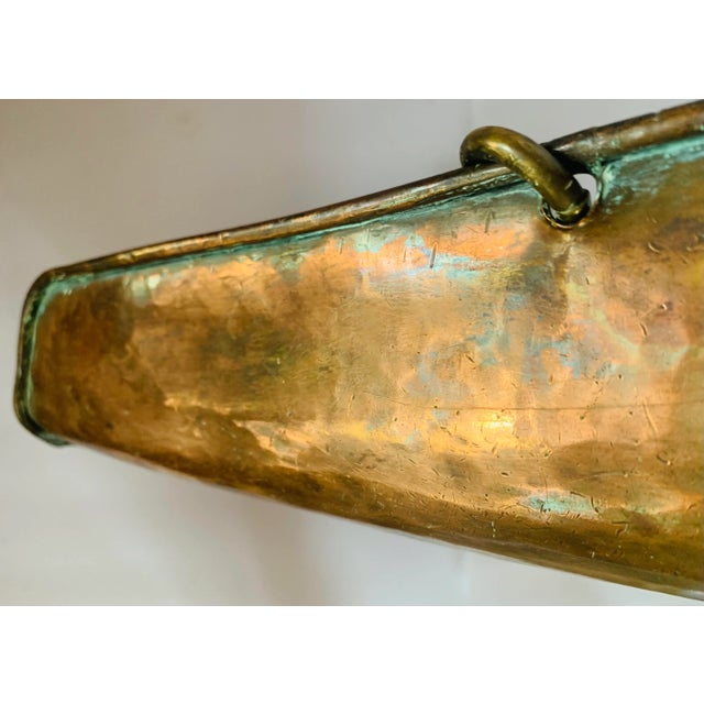 Victorian Monumental 1890's Victorian English Shopkeeper's Scale Pan in Copper and Brass For Sale - Image 3 of 13