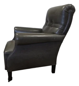 English Library Chair With Nailhead Detail