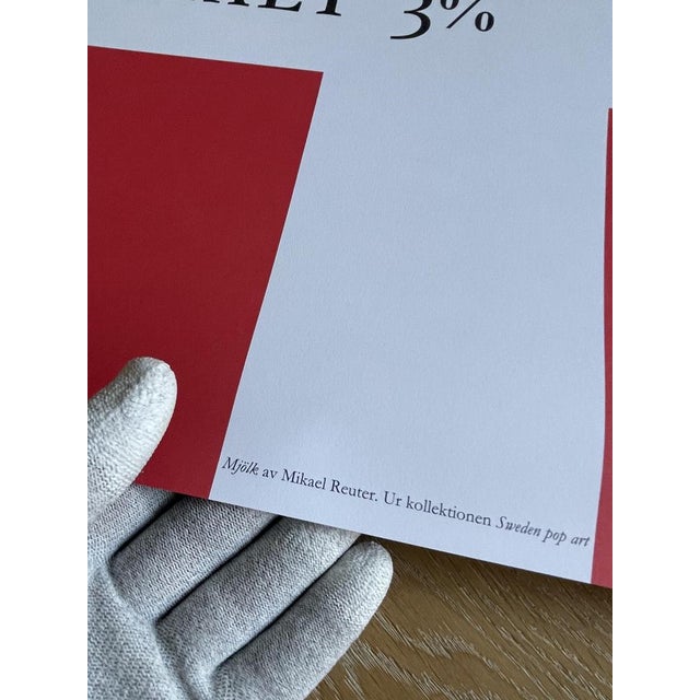 Mjölk Exhibition Poster after Mikael Reuter, Ur Killektonen, Sweden For Sale - Image 3 of 6