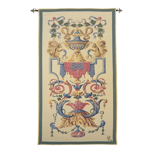 Arms of Vaux-Le-Vicomte Tapestry - 235 X 120 Cm (7'9" X 3'11") - Requires Rod Size 3 For Sale