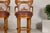 Swivel Bar Stools with Carved Backs and Faux Leather Seats – Set of 3 For Sale - Image 9 of 12