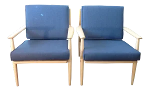 Vintage Scandinavian Ib Larson Armchairs - a Pair