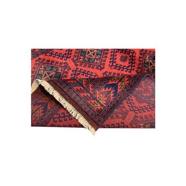 Fine Quality Hand Knotted Afghan Khal Mohammadi Wool Area Rug 6.6 X 4.0 Ft For Sale - Image 9 of 10