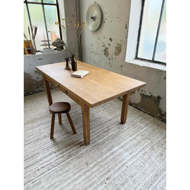 Oak Farmhouse Table, 1950s For Sale - Image 13 of 18