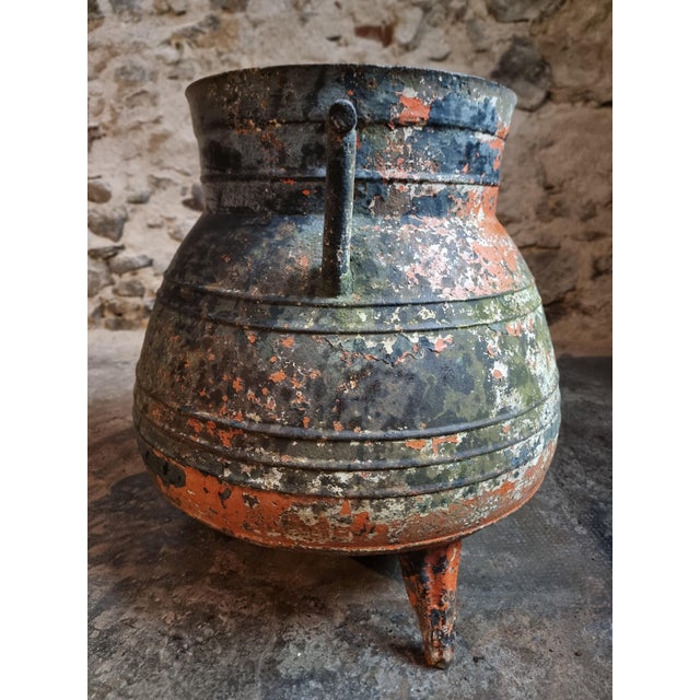 Antique Cast Iron Cauldron Planters, France, 1880-1900, Set of 2 For Sale - Image 11 of 14