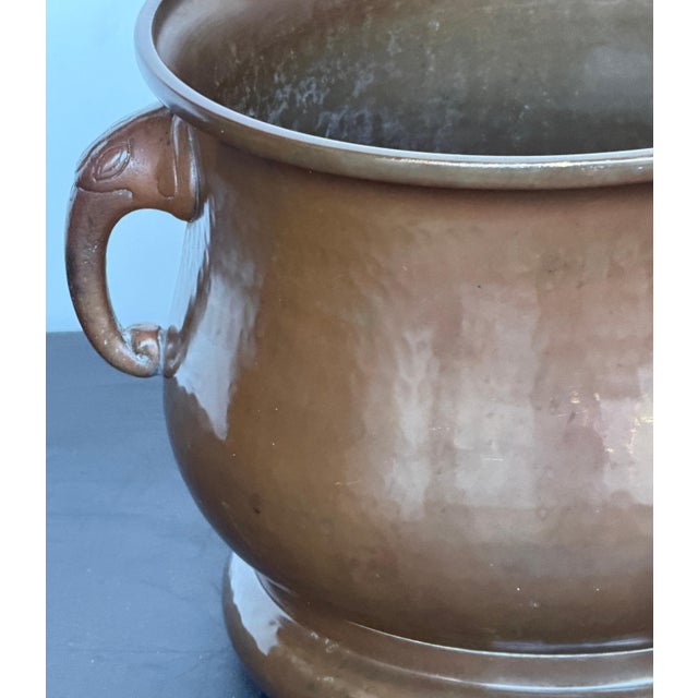Imperial Russian Copper Cachepot with Elephant-Head Handles, Moscow, c. 1900 For Sale - Image 12 of 14