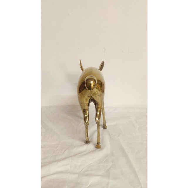 Bambi or Brass Fawn Sculpture, France, 1970s For Sale - Image 3 of 9