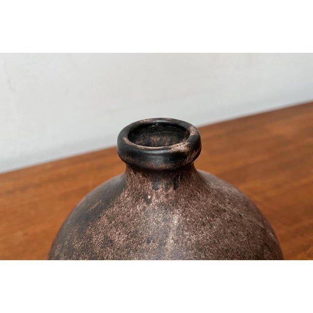 Brown Mid-Century German Studio Pottery Vase and Bowl by Monika Maetzel, 1960s, Set of 2 For Sale - Image 8 of 18