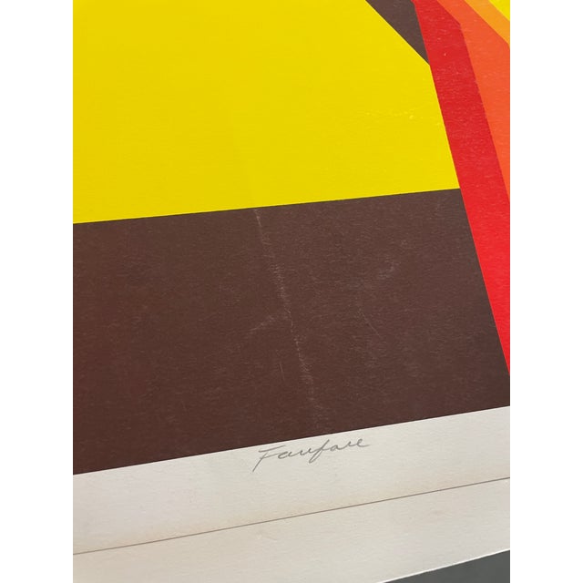 1970s 1970s Fanfare Serigraph by Frank Rowland For Sale - Image 5 of 5