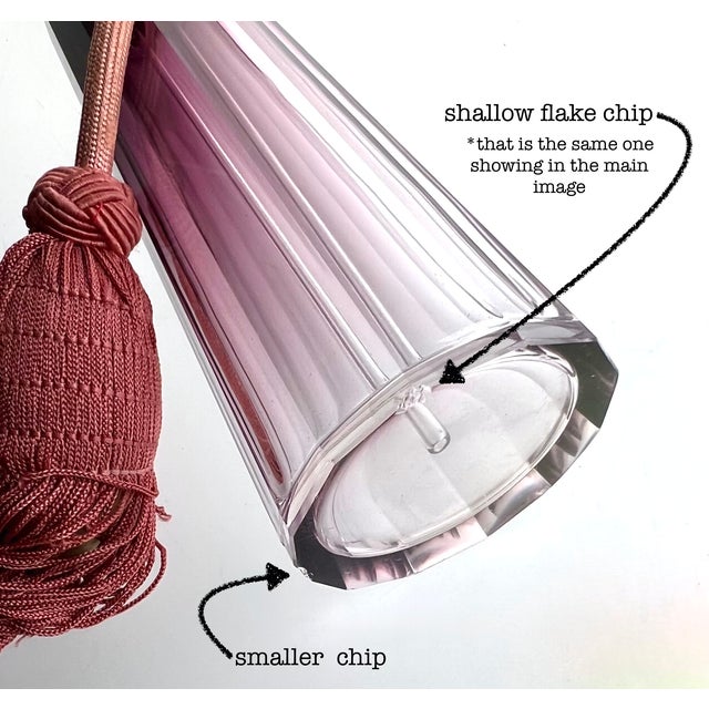 Metal !920s/'30s Hermès Vanity Set, Aubergine Cut Crystal Atomizer & Matching Silver Lidded Container For Sale - Image 7 of 9