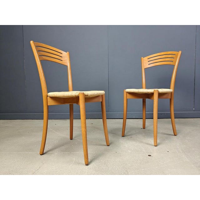 Vintage Italian Bistro and Papercord Dining Chairs, 1980s, Set of 4 For Sale - Image 3 of 13