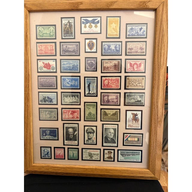 1970s 1970s Military Heroes and Leaders From Civil War Through Vietnam Commemorative Postal Stamps in New Condition For Sale - Image 5 of 5