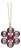 Amethyst-Rubelite Flower Pendant For Sale