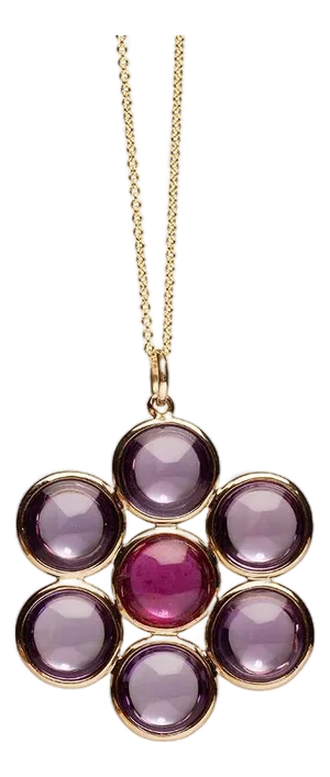 Amethyst-Rubelite Flower Pendant