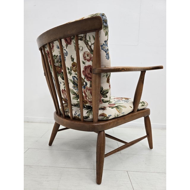 Mid-Century Modern Lounge Chairs with Floral Fabric by Anna-Lülja Praun, Austria, 1950s, Set of 3 For Sale - Image 6 of 18