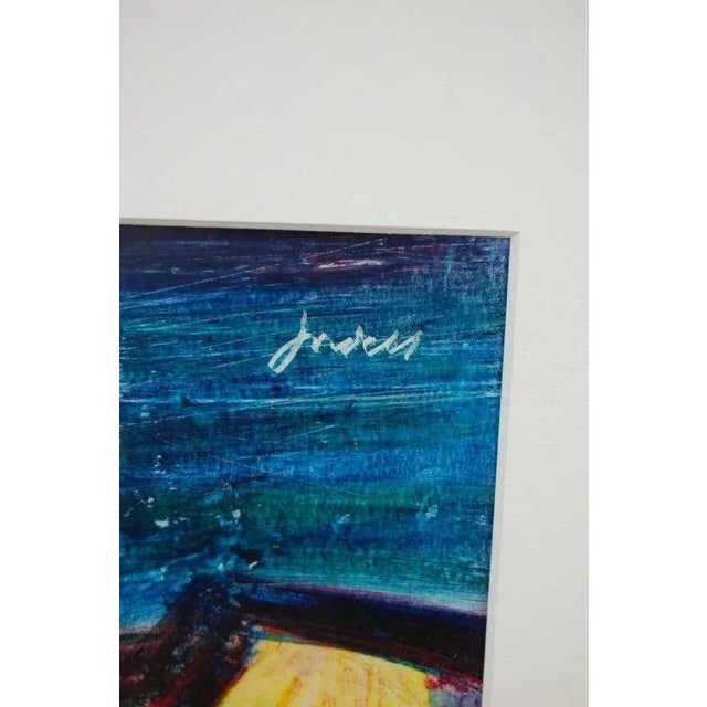 Vintage Original Abstract Pastel Artwork by Swedish Artist Ivan Jordell. For Sale - Image 4 of 8