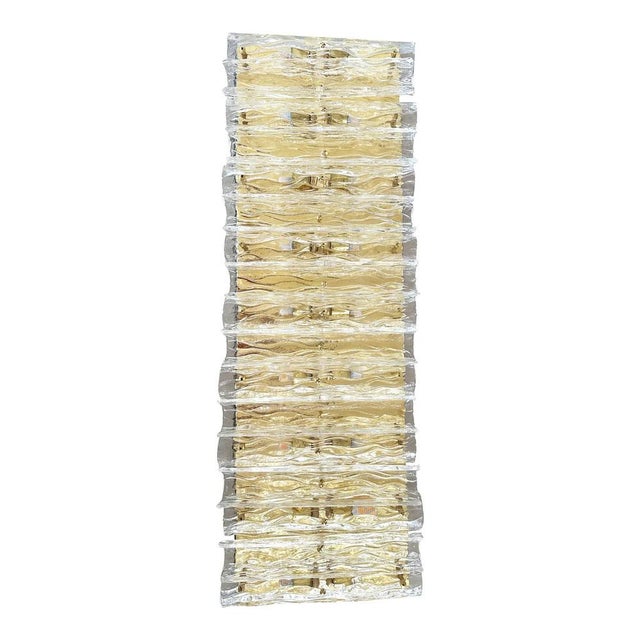 Italian Murano Glass Brass Wall Sconces by Simoeng, Set of 4 For Sale - Image 6 of 9