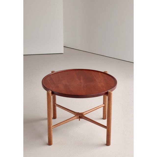 Andreas Tuck Tray Table in Oak and Teak by Hans J. Wegner for Andreas Tuck, 1950s For Sale - Image 4 of 18