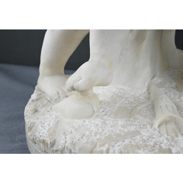 After Falconet, Two Cupids Disputing a Heart, Late 19th Century, Alabaster Sculpture For Sale - Image 12 of 18