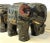 Vintage Solid Wood Painted African Elephant Stools- A Pair For Sale - Image 9 of 15