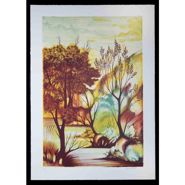 Orfeo Vitali, Autumn, Original Etching, 1970s For Sale