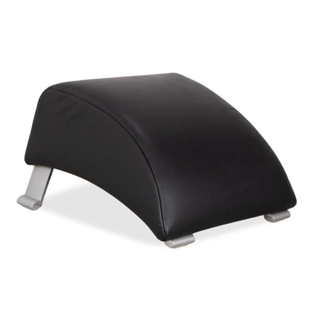 Set of Model 322 Armchair and Ottoman in Black Leather from Rolf Benz For Sale - Image 5 of 18