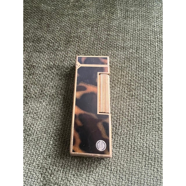 Vintage Dunhill Gold Plated Rare Cognac Marble Lacquer Lighter Original Case For Sale In New York - Image 6 of 18