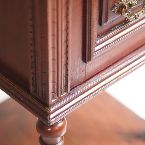 French Bedside Table with Marble Top, 1900s For Sale - Image 4 of 6