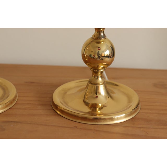 Brass Bobbin Table Lamp, 1970s, Set of 2 For Sale - Image 14 of 18