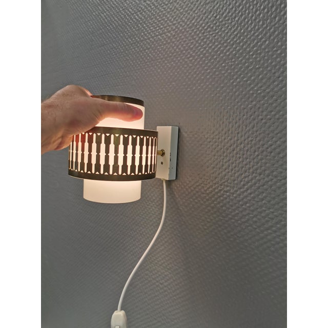 Gold Vintage Wall Lamp by Bent Karlby for Lyfa, 1960s For Sale - Image 8 of 11