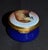 VTg. Ashley Enamel's Trinket Box Hand Painted Kestrel Hawk Bird of Prey Blue For Sale In Philadelphia - Image 6 of 11