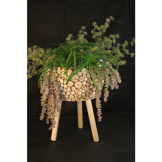 Contemporary 1990s Gathered Wood Branch Planter For Sale - Image 3 of 5