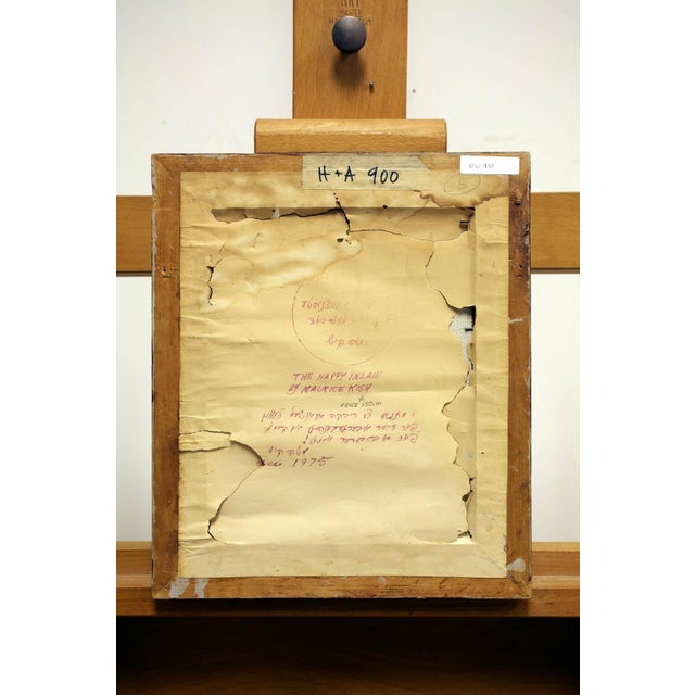 Folk Art Maurice Kish, The Happy Inlaw, Oil Painting, 1975 For Sale - Image 3 of 4