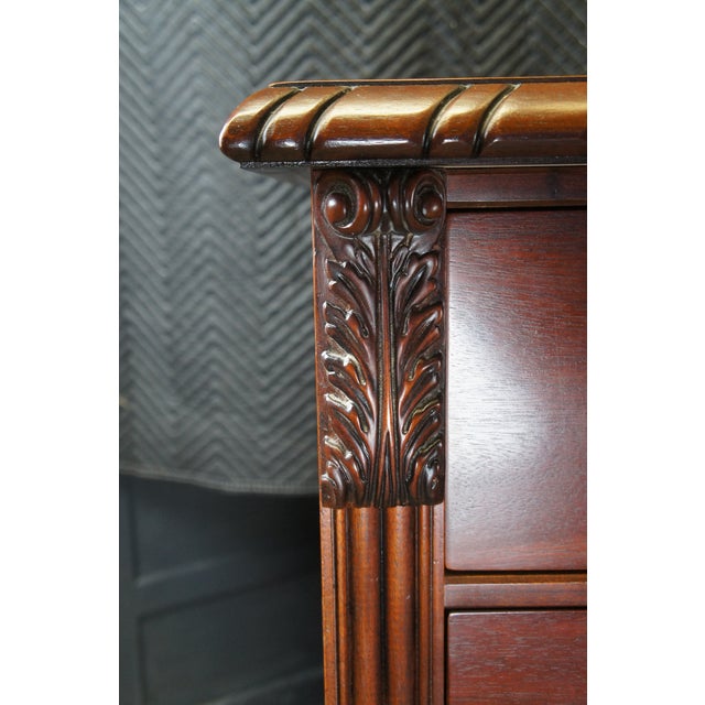 Wood Late 20th Century Ralph Lauren Henredon George II Mahogany Gentleman's Dresser Chest of Drawers For Sale - Image 7 of 15