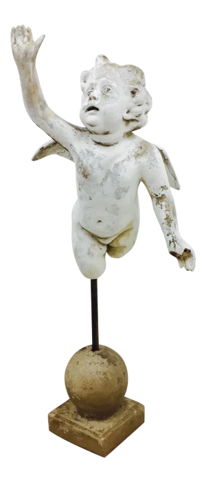 Antique Garden Cherub Sculpture