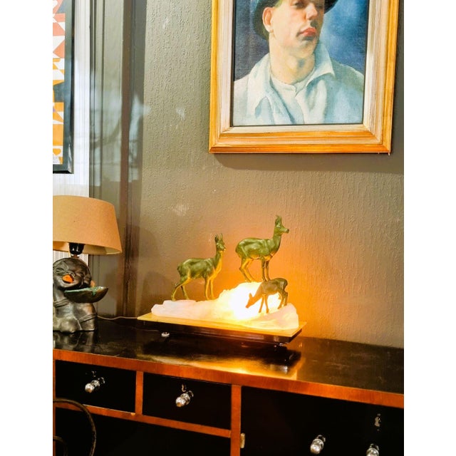 Art Deco Sculpture Lamp from Fritz Diller, 1930s For Sale - Image 10 of 15
