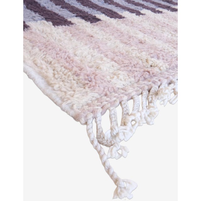 Modern Striped Moroccan Rug - 9.8 X 8.3 Ft For Sale - Image 4 of 8