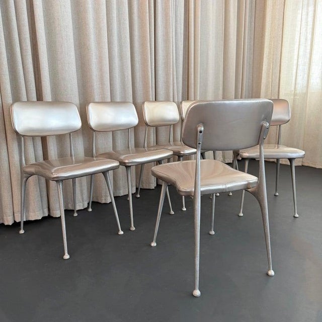 Shelby Williams Mid-Century Modern "Gazelle" Aluminum Dining Chairs by Shelby Williams For Sale - Image 4 of 10