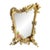 Antique Italian Rococo-Style Table Mirror With Gilded Metal Frame, Featuring Putti (Cherubs) Decor and Floral Painting For Sale