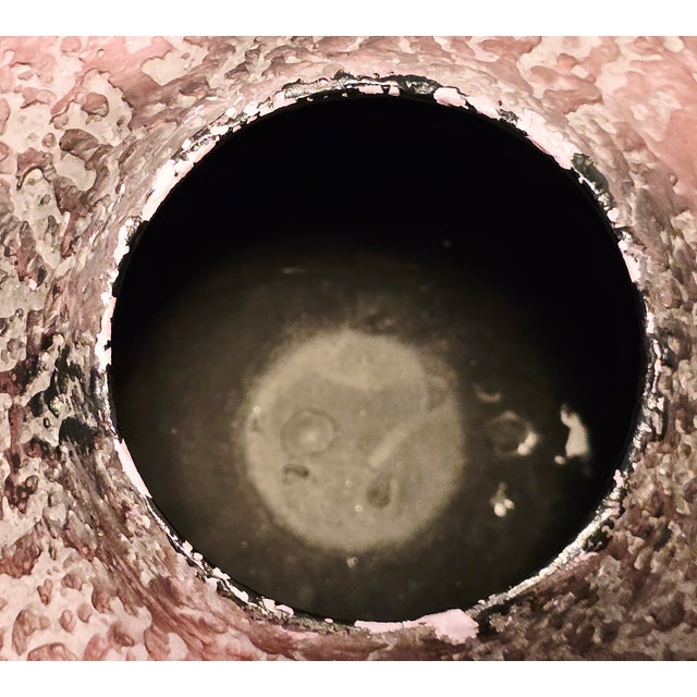 Mauve Signed Steven Kaye Textured Ceramic Art Vessel For Sale - Image 8 of 12